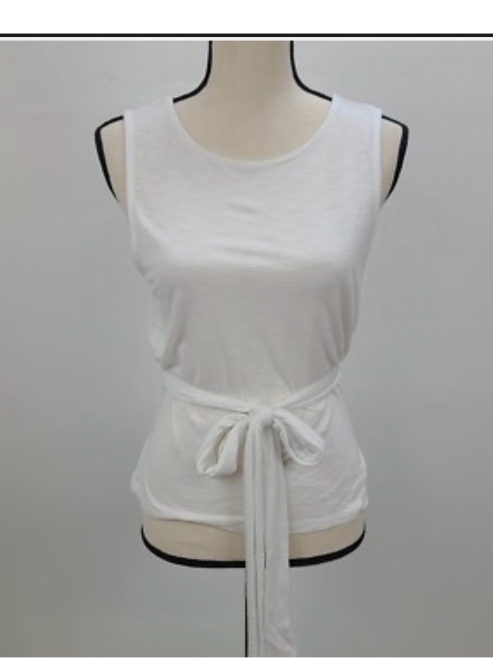 GAP White Tie-Front Sleeveless Tank Top